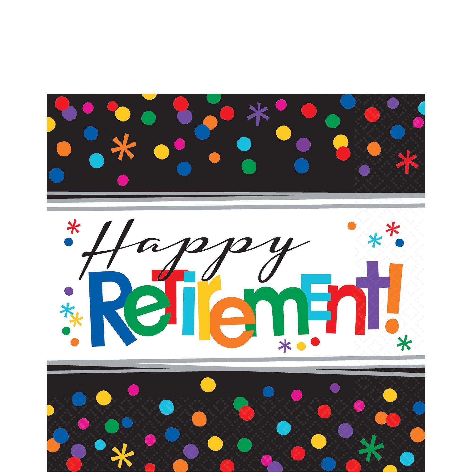 Happy Retirement Paper Lunch Napkins, 6.5in, 16ct - Officially Retired