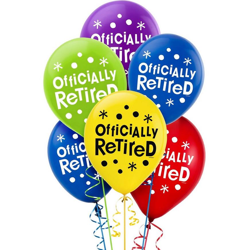 15ct, Happy Retirement Celebration Balloons
