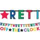 Happy Retirement Cardstock Letter Banner Set, 2pc - Officially Retired