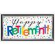 Happy Retirement Plastic Horizontal Banner, 5.41ft x 2.79ft - Officially Retired