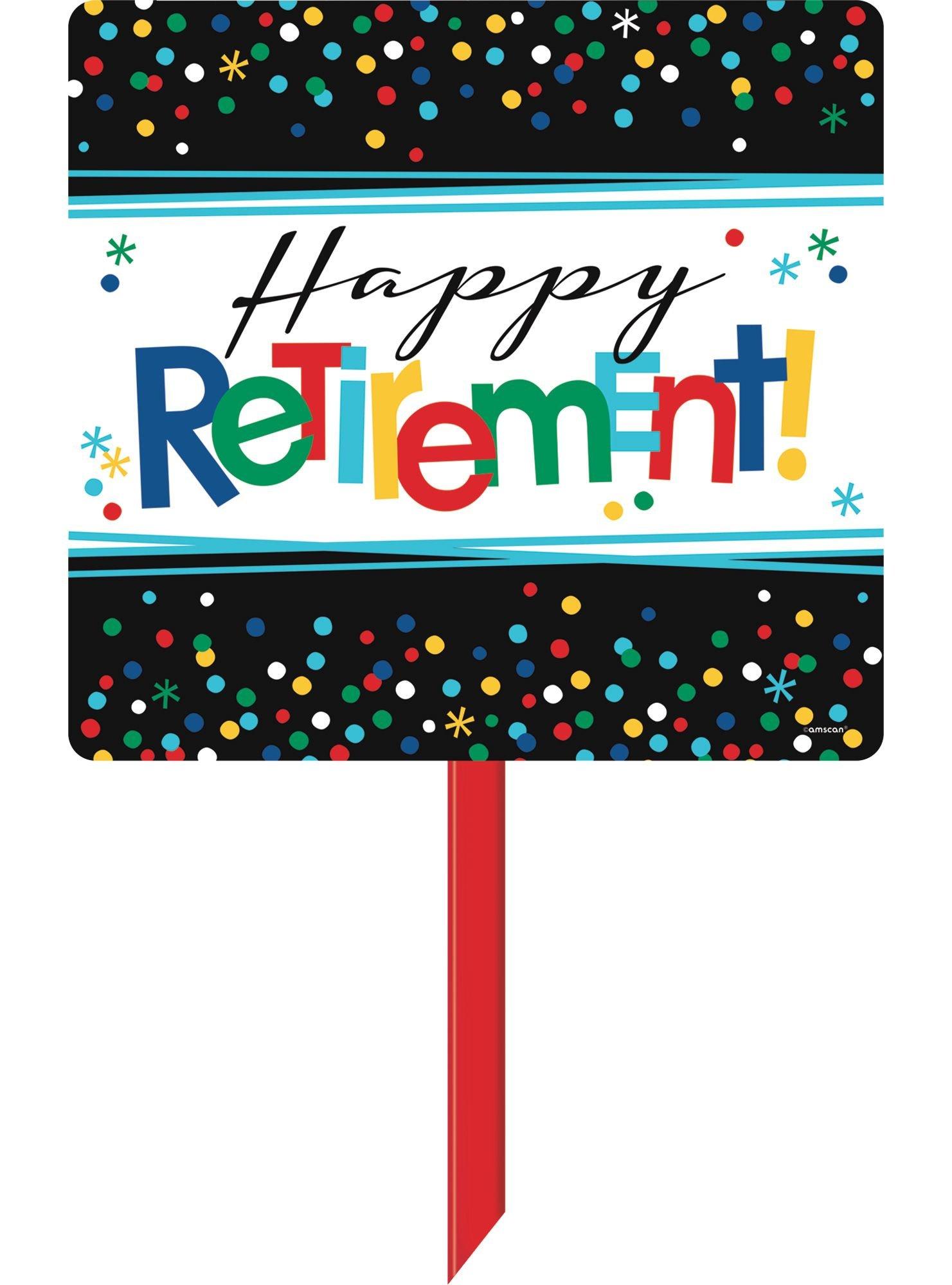 Happy Retirement Yard Sign - Officially Retired