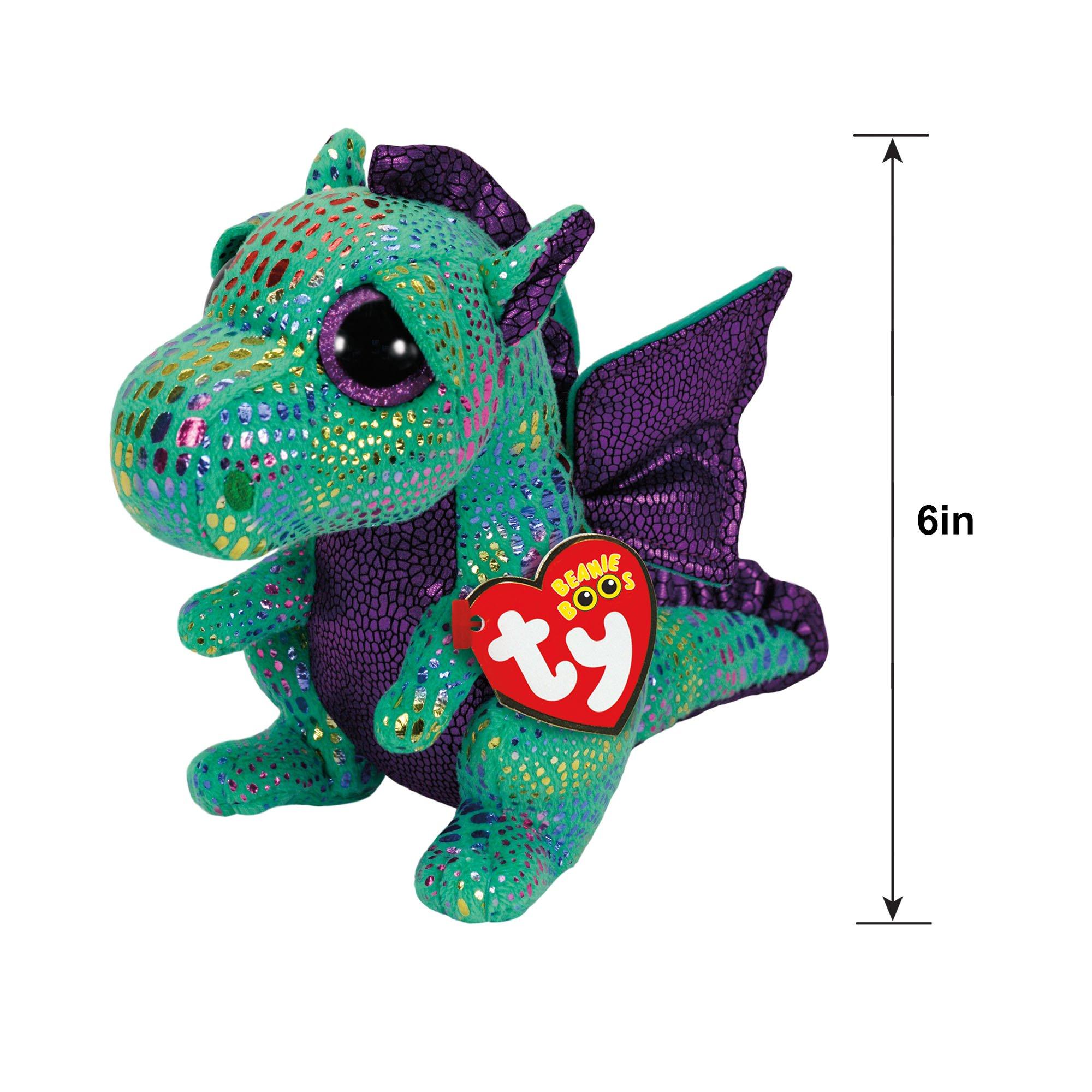 Cinder Green Dragon Plush, 6in - Ty Beanie Boo