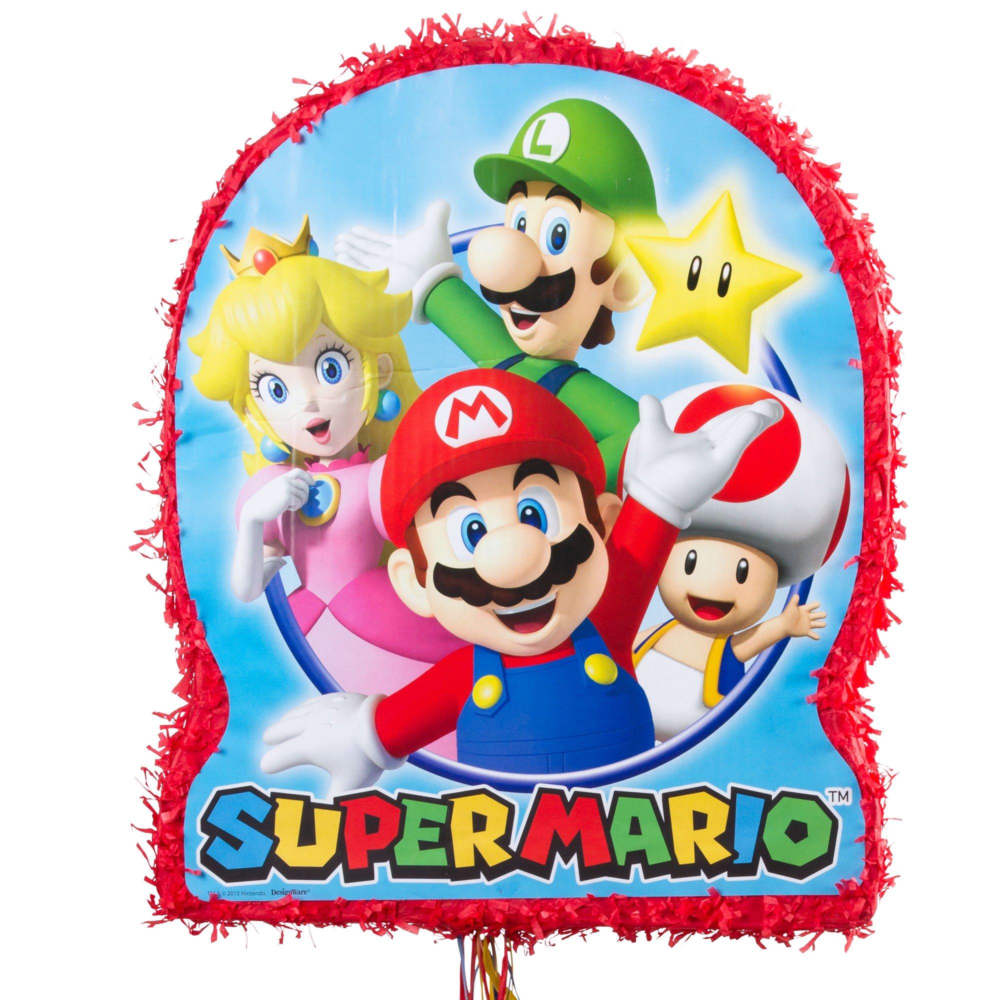 Super Mario - Happy anniversaire - Set de Ballons à l'hélium - 5 pièces  vides - Ballon