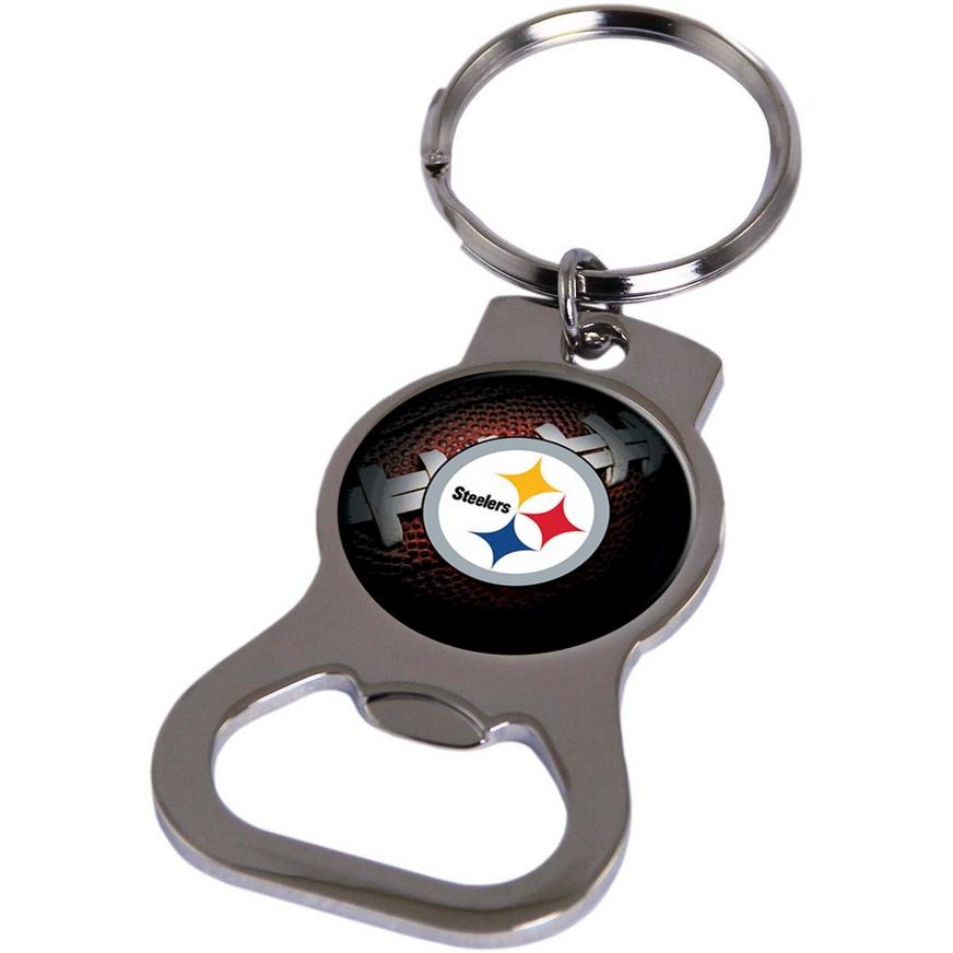 Personalized PITTSBURGH STEELERS Bottle Cap,Key Ring Chain Backpack Zipper Pull 