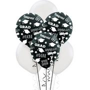 15ct, Black & White Graduation Balloons