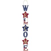 Patriotic Stacked Welcome Sign - Rustic Americana