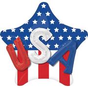 Patriotic Balloon - 3D American Flag Star, 36in