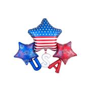 Patriotic USA Star Cluster Balloon, 45in