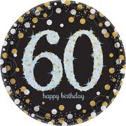 Prismatic 60th Birthday Lunch Plates 8ct - Sparkling Celebration
