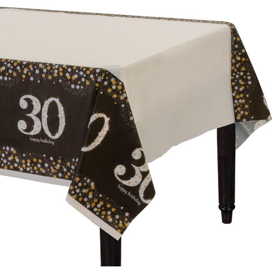 30th Birthday Table Cover - Sparkling Celebration