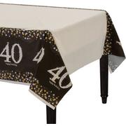 40th Birthday Table Cover - Sparkling Celebration