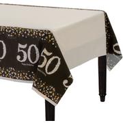50th Birthday Table Cover - Sparkling Celebration