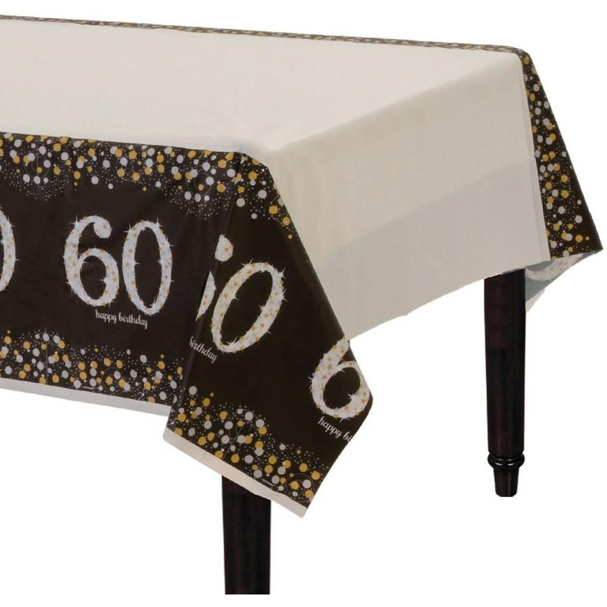 60th Birthday Table Cover - Sparkling Celebration