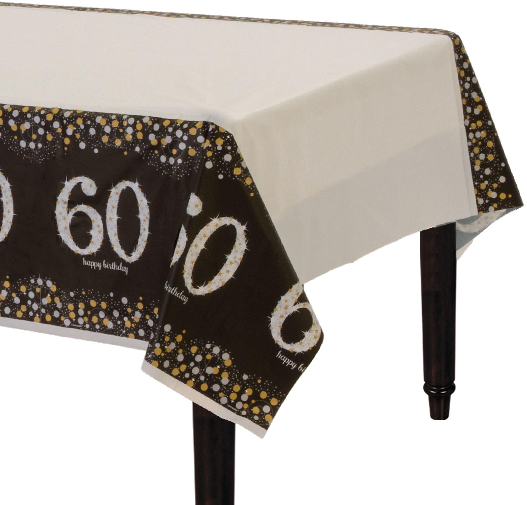 60th Birthday Table Cover - Sparkling Celebration