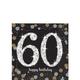 60th Birthday Beverage Napkins 16ct - Sparkling Celebration