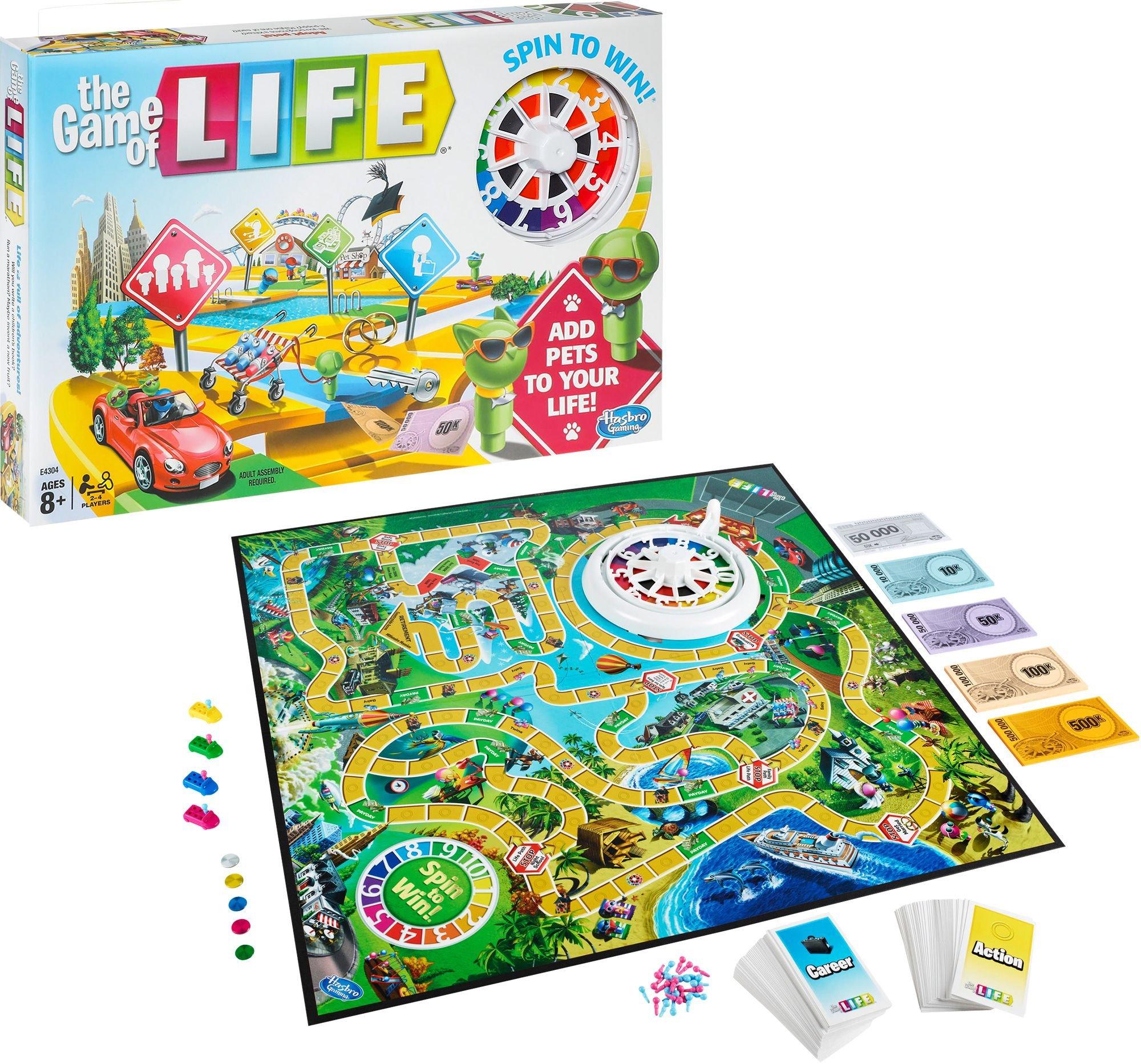  Hasbro Gaming The Game of Life Board Game, Family Games for  Kids Ages 8+, Includes 31 Careers, Family Board Games for 2-4 Players,  Family Gifts ( Exclusive) : Toys & Games