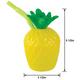 Pineapple Plastic Cup with Straw, 10oz