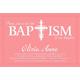 Custom Fancy Baptism Cross Peach Invitation 