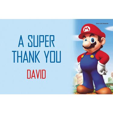 Custom Super Mario Thank You Note 