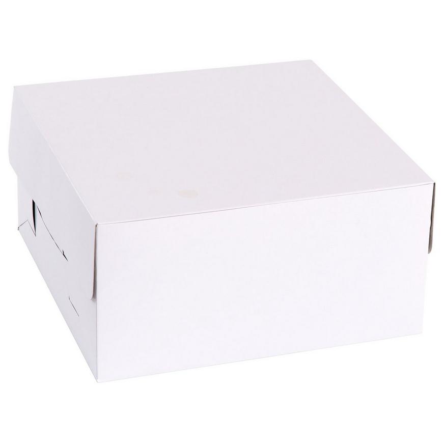 HIGH QUALITY WHITE CAKE BOXES 10'' PACK OF 10 FOR WEDDINGS,BIRTHDAYS & PARTIES 