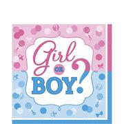 Girl or Boy Gender Reveal Lunch Napkins 16ct