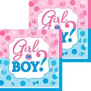 Girl or Boy Gender Reveal Beverage Napkins 16ct