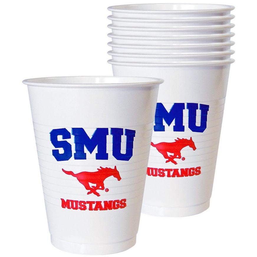 SMU Mustangs Plastic Cups 8ct