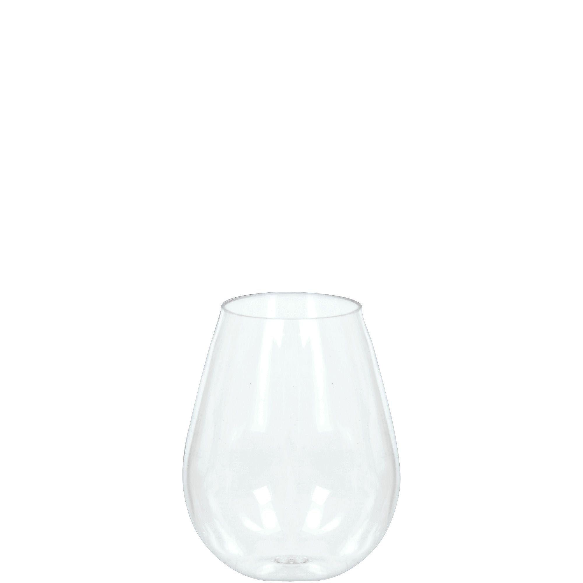 Mini Clear Plastic Stemless Wine Glasses 10ct 