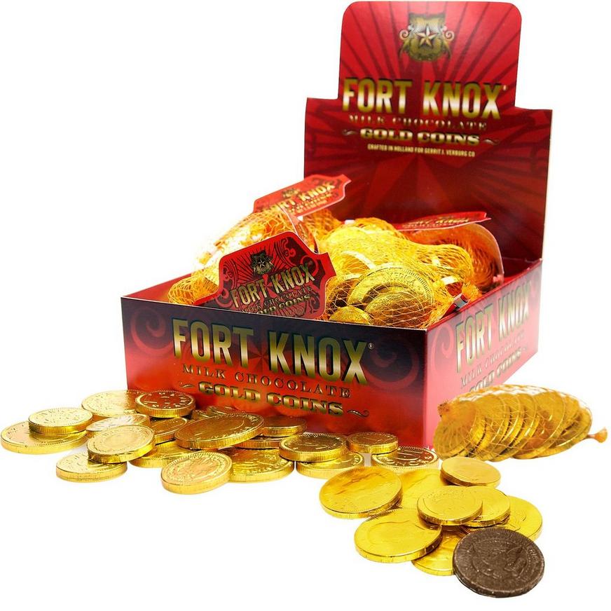 Gold Chocolate Coin Bags 18ct