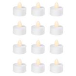 White Tealight Flameless LED Candles 12ct