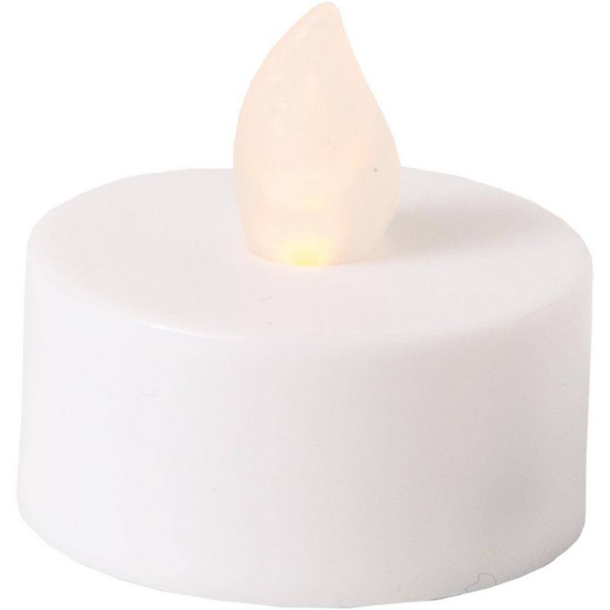 foragte ledsager Mælkehvid White Tealight Flameless LED Candles 12ct | Party City