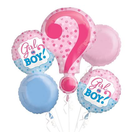 Gender Reveal Balloon Bouquet 5pc
