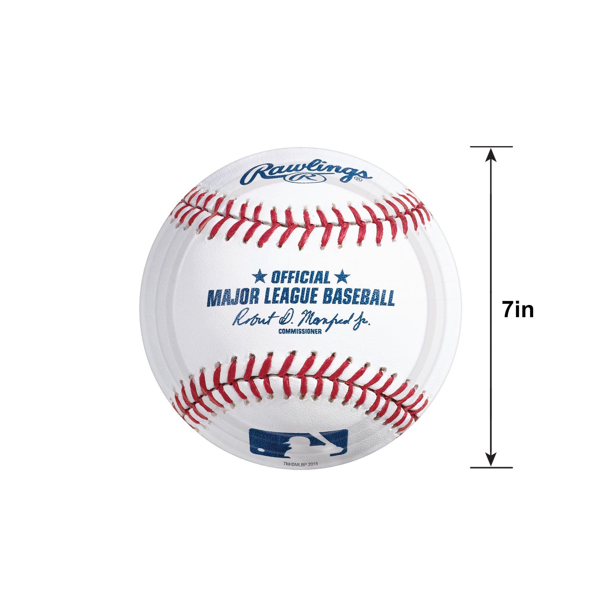 MLB Baseball Paper Dessert Plates, 7in, 8ct