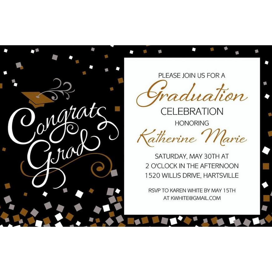 Custom Congrats Graduation Invitation   