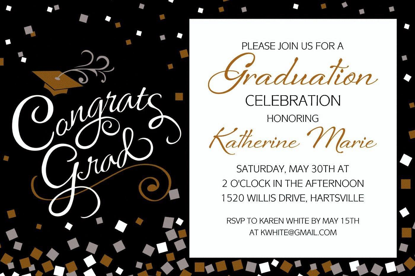 Custom Congrats Graduation Invitation