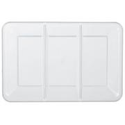 Clear Rectangular Sectional Plastic Platter, 9.5in x 14in
