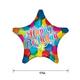 Rainbow Happy Birthday Star Balloon 17in