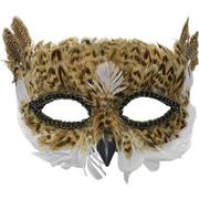 Brown Owl Feather Mask