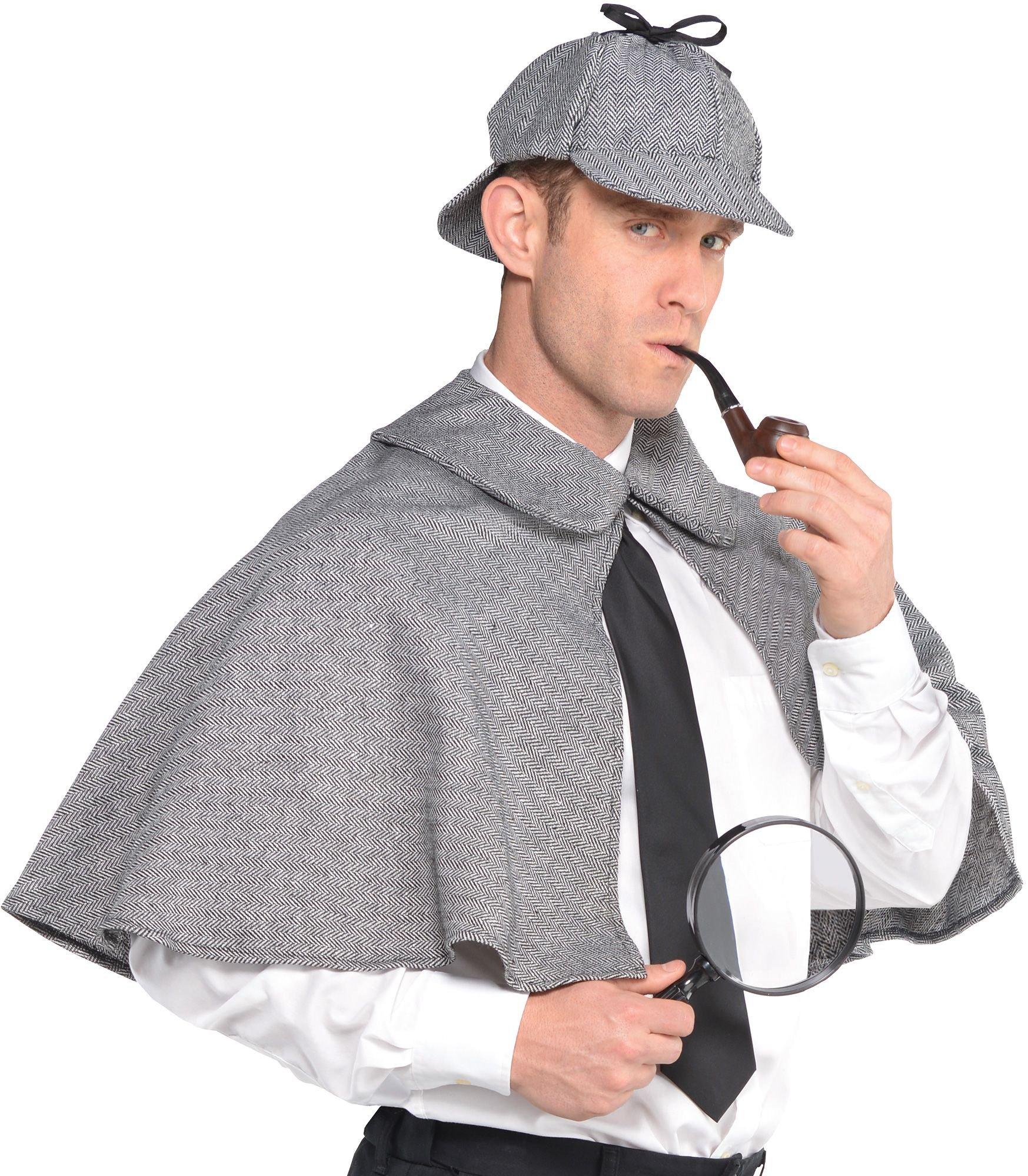 SET ACCESSORI COSTUME da detective uomo anni '20 Sherlock Holmes