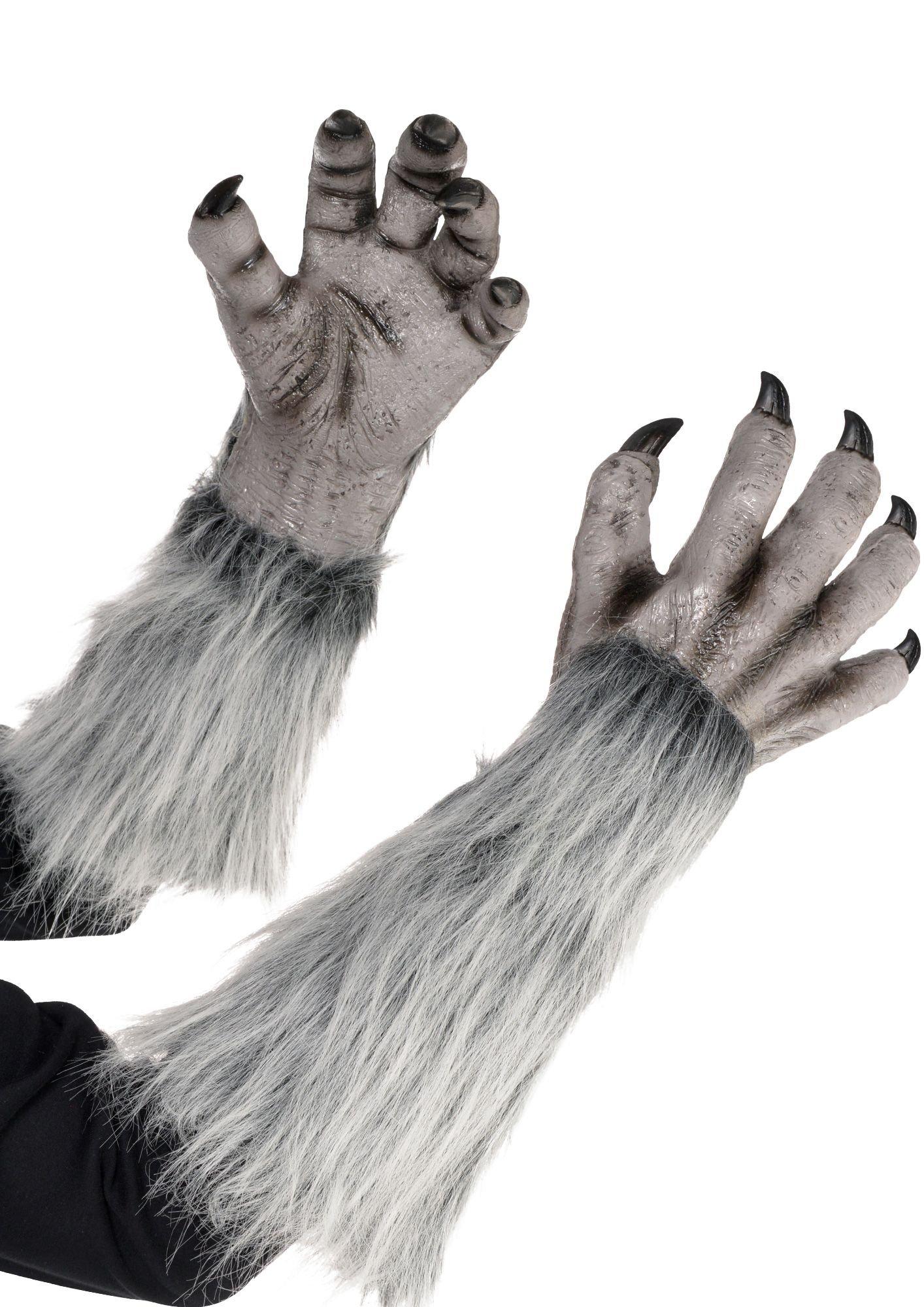 gray gloves