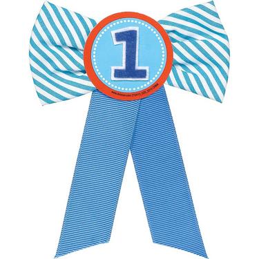 Blue 1st Birthday Award Ribbon 4in x 5in