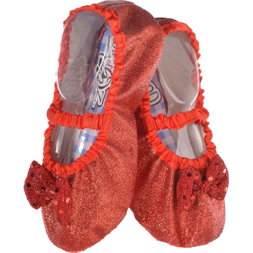 Infant Girls Children Red Sparkly Dorothy Shoes Ballerina Party Dressing Up New 