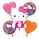 Rainbow Hello Kitty Balloon Bouquet 5pc