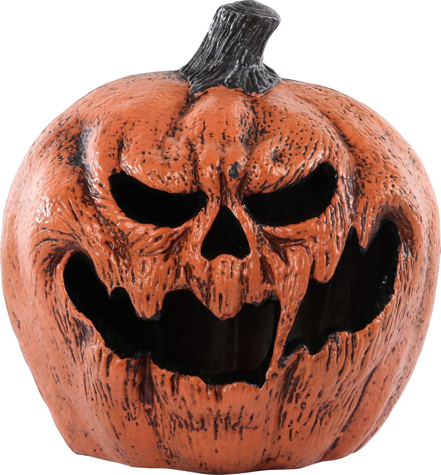 Light-Up Evil Pumpkin 11in x 11 1/2in