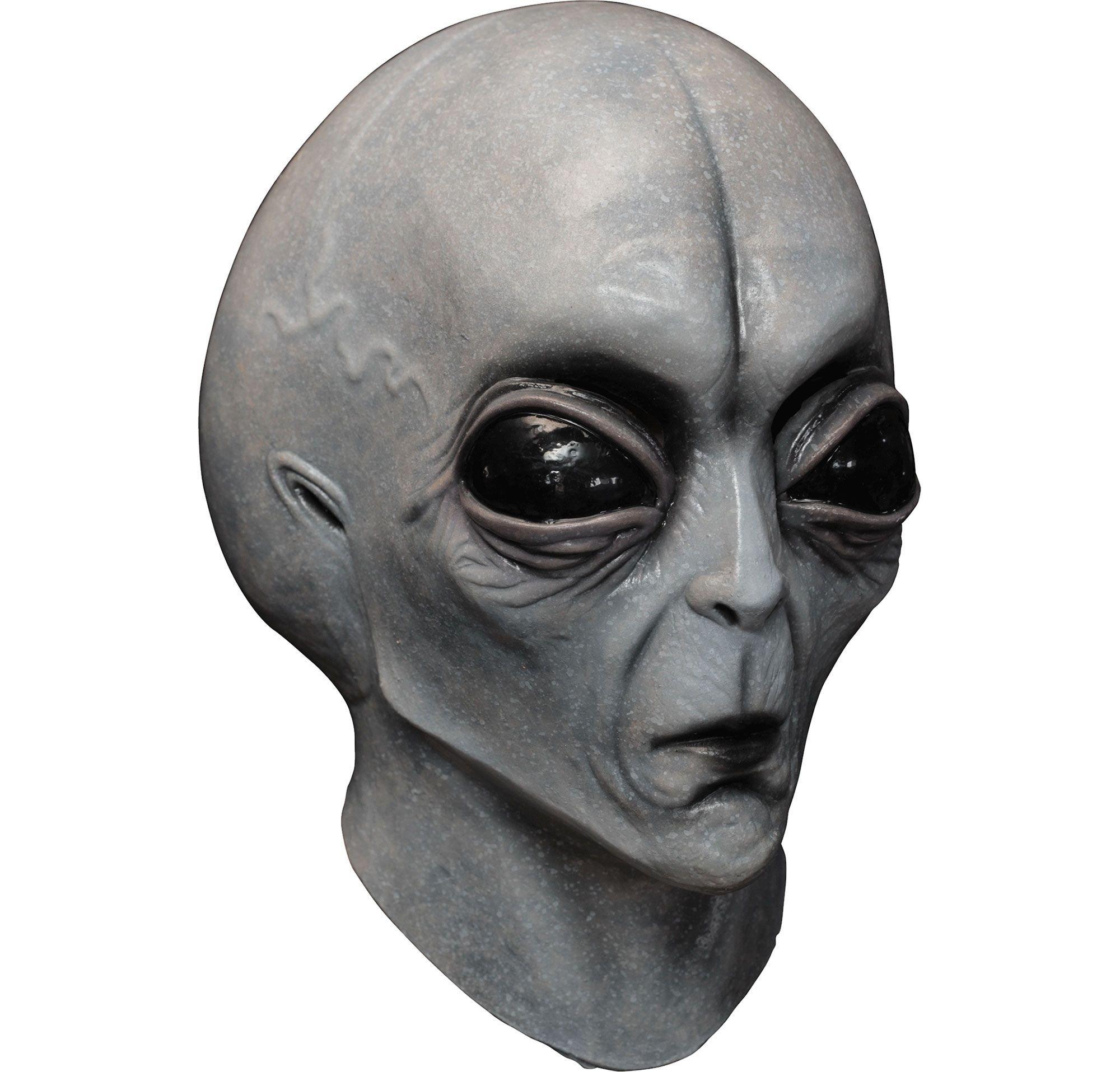 Kridt pizza Munk Area 51 Alien Mask 12in x 13in | Party City