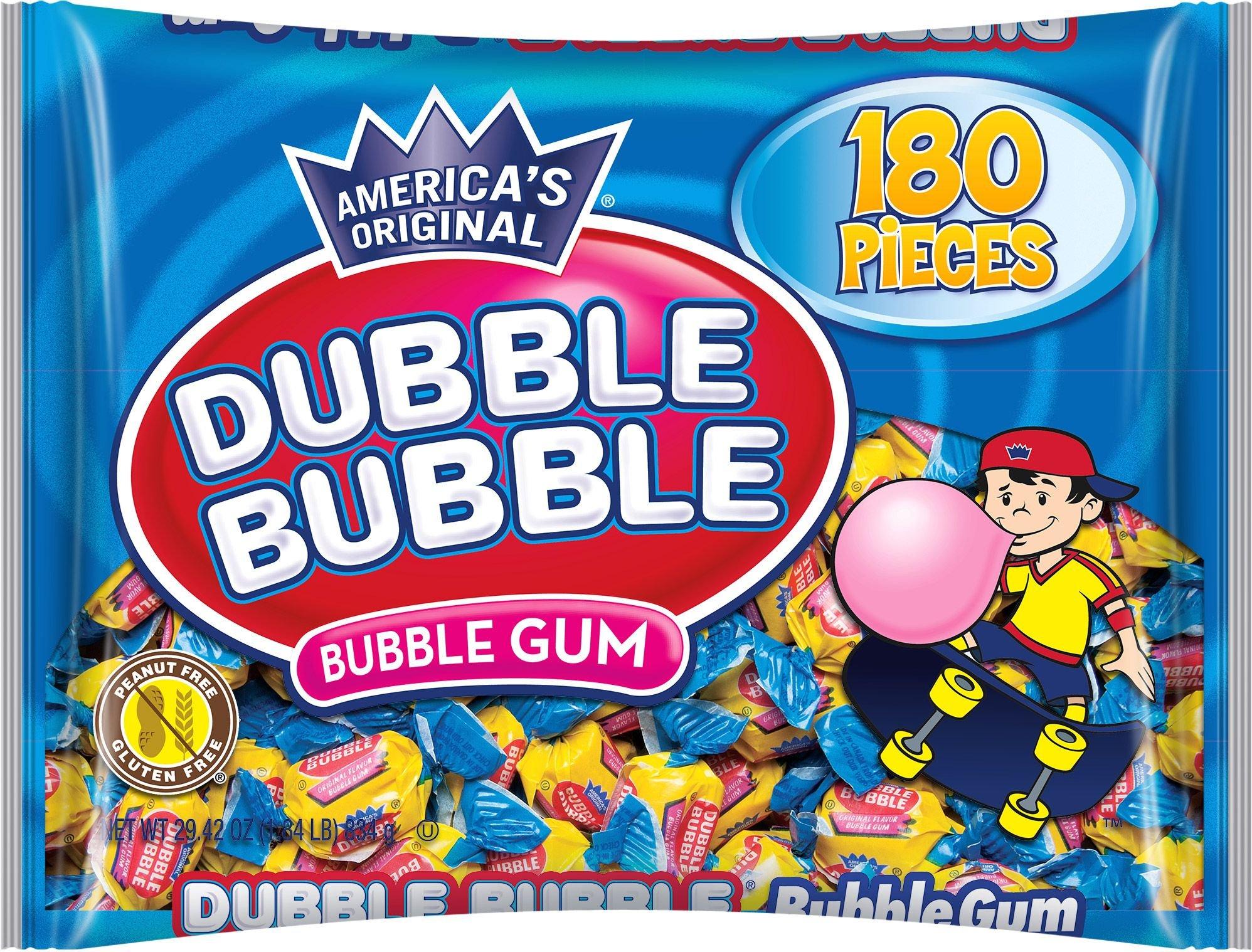 Bubble Trouble Game: place a piece of gum on a plate and top with