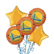 Golden State Warriors Balloon Bouquet 5pc - Basketball