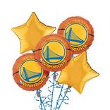 Golden State Warriors Balloon Bouquet 5pc - Basketball