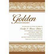 Custom Delicate Gold Lace Invitation
