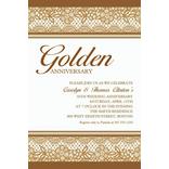 Custom Delicate Gold Lace Invitation